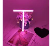 MEVZHH Lámparas de Pared,Led Diy Luz de Neón 0-9 Iluminar Números 26 Alfabeto Lámpara de Neón Batería/Usb Alimentado, Lámpara Decoración de Pared, Número/Letra Iluminada Señal Luces de Neón/Rosa/e