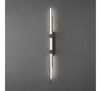 MEVZHH Lámparas de Pared, Mediados Del Siglo Llevó la Pared Lineal Del Baño Sconce, 39.4 "Larga Tira de Metal Lámpara de Pared - Industrial Granja Negra Moderna Decoración Del Hogar Luz Montada en la