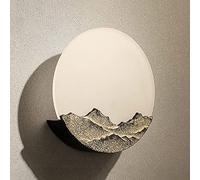 MEVZHH Lámparas de Pared, Round Led Wall Light Sconce - Shade Metal Fixture, Lámpara de Pared Oriental Tradicional para la Decoración de Interiores,O para la Iluminación de la Sala de Estar, Dormitori