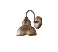 MEVZHH Lanterna de Pared Industrial Retro Al Aire Libre Ip65 Impermeable a Prueba de Oxido con Diseño de Brazo de Lámpara Engrosado, Cuello de Ganso Granero Luz Patio Jardín/Latón