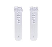 MEVZHH Lindo Bowknot Decoración Encaje Mitas Niñas Encaje Tubo Calcetines,Hermana Suave Dulce Sobre Rodilla Calcetines, Calcetines de Montón de Montón, Cosplay/White/Tamaño