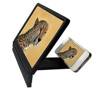 MEVZHH Lupas, Lupa de Pantalla de Teléfono Móvil 3D de 8.2 Pulgadas Soporte de Soporte Del Amplificador de Vídeo de Hd con Lupa de Juego Delícula Soporte de Escritorio Plegable Del Teléfono/Negro
