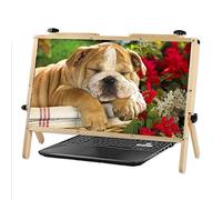 MEVZHH Lupas, Lupa de Pantalla Portátil de 21 Pulgadas, Lupa de Vídeo de Juego, Lupa 5X Súper Clara, Amplificador de Vídeo Móvil 3D Hd, 2In/White