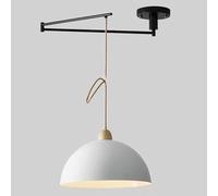 MEVZHH Luz Colgante de Brazo Oscilante Industrial - Lámpara de Cúpula de Metal Y Negro Ajustable Mediados Del Siglo Accesorios Modernos para la Isla de Cocina Y la Iluminación Del Comedor