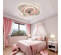 MEVZHH Luzes de Techo Silenciosas para Niños con Control Remoto de Ventilador 6 Ventiladores de Techo Regulables de Velocidad con Lámparas, Ventiladores de Techo de Timide la Función de Invierno Y Ver