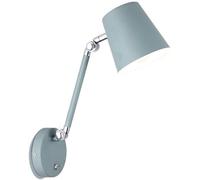 MEVZHH Modern Nordic Adjustable Swing Arm Wall Sconce Indoor Wall Mounted Reading Lamp with Green Macron Finish and On/Off Switch Wall Light Fixture for Living Room