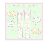 MEVZHH Niña Suave Loli Japonesa Linda Primavera Y Verano Imprimir Conejo Sobre la Rodilla Largo Tubo Alto con Calcetines Leggings Pie, Mujeres/C. B./ Tamaño