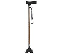 MEVZHH Palos para Caminar, Bastones Muletas para Ancianos, Palo para Caminarcópico, Light Walkercaída Big Four-Foot Walkistick, Material de Aleación de Aluminio, Fuerte Y Duradero (Marrón) Presente
