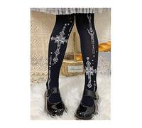 MEVZHH Primavera Y Veranobotas de Bronce Impresas Medias de Seda Segundo Elemento Chica Suave Loli Medias de Seda/Plata Oscura/153Cm 168Cm