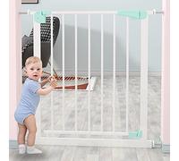 MEVZHH Puerta de Seguridad para Mascotas de Seguridad de Metal de Ajuste a la Presión con Extensiones Cierre Automático de la Puerta de la Escalera Cerca Protectora para la Casa, Puerta, Escaleras / 1
