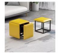 MEVZHH Rollicube Stool Chair Apilable Ottoman Swivel Footrest Versatile Liviroom Seatiahorro de Espacio Usoo Del Sofá/Gi