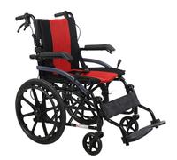 MEVZHH Silla de Ruedas Móvil Doméstica de Autopropulsión Manual con Mplegable Silla de Viaje de Tránsito Portátil Ayuda a la Movilidad para Usuarios con Discapacidad Física Y Ancianos