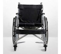 MEVZHH Silla de Ruedas Plegablera Conducción, [Tubo de Acero Áspero] Silla de Ruedas Cuatro Freno Plegable Luz Hombre Viejo Sentado en Silla de Ruedas Vagón, Portátil