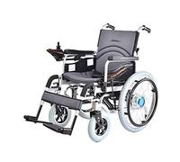 MEVZHH Sillas de Ruedas, Silla de Ruedas de Batería de Litio Segura, Plegable Yro, Joystick de 360 ° Silla de Ruedas Plegable de Todo el Terreno Silla Eléctrica de Motor Doble para Todas Las Edades