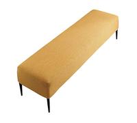MEVZHH Taburete de Cama Taburete de Sofá, Ropa de Algodón Cubierta de Asiento Cambio Banco de Zapatos, Extraíble Lavable, Taburete Largo para Tienda de Zapatos/Tienda de Ropa/Dormitorio/Amarillo/1