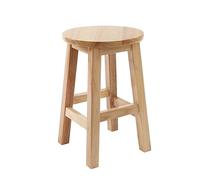 MEVZHH Taburete de Maderaiza Taburete de Maquillaje Impermeable Banco Redondo Antideslizante para Cocina Baño Robustoqueño Asiento de Madera/Naturales/30 * 45 cm