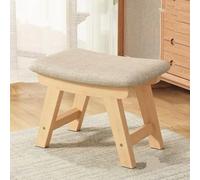 MEVZHH Taburete de Tela Creativa Hogar Taburete de Mesa de Té de Madera Sólida Moderna Banco de la Sala de Estar Muebles de Acento Funcionales Elegantes Cualquier Espacio/Estilo 1