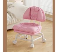 MEVZHH Taburete Rollilow Lazy Seat Backrest 3 Capa Mobile Taburete Ruedas Giratoriasiversalesas para Cocina de Oficina en el Hogar/Rosa/Nivel C2