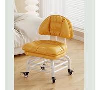 MEVZHH Taburete Rollilow Lazy Seat Backrest 3 Capa Mobile Taburete Ruedas Giratoriasiversalesas para Cocina de Oficina en el Hogar/Naranja/Nivel D3