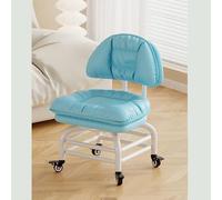 MEVZHH Taburete Rollilow Lazy Seat Backrest 3 Capa Mobile Taburete Ruedas Giratoriasiversalesas para Cocina de Oficina en el Hogar/Azul/Nivel A3