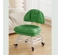 MEVZHH Taburete Rollilow Lazy Seat Backrest 3 Capa Mobile Taburete Ruedas Giratoriasiversalesas para Cocina de Oficina en el Hogar/Verde/Nivel B3