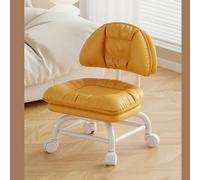 MEVZHH Taburete Rollilow Lazy Seat Backrest 3 Capa Mobile Taburete Ruedas Giratoriasiversalesas para Cocina de Oficina en el Hogar/Naranja/Nivel B2