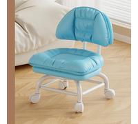 MEVZHH Taburete Rollilow Lazy Seat Backrest 3 Capa Mobile Taburete Ruedas Giratoriasiversalesas para Cocina de Oficina en el Hogar/Azul/Nivel C2