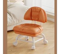 MEVZHH Taburete Rollilow Lazy Seat Backrest 3 Capa Mobile Taburete Ruedas Giratoriasiversalesas para Cocina de Oficina en el Hogar/Amarillo/Nivel D2