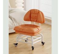 MEVZHH Taburete Rollilow Lazy Seat Backrest 3 Capa Mobile Taburete Ruedas Giratoriasiversalesas para Cocina de Oficina en el Hogar/Amarillo/Nivel A3