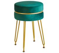 MEVZHH Taburetes, Almacenamiento Otomano Reposapiés Taburete Cubierta Extraíble Silla de Vanidad Cuero Pu Tapiceado Oro Piernas de Acero Elegante Y Funcionalo para la Decoración Del Hogar Y la Estació