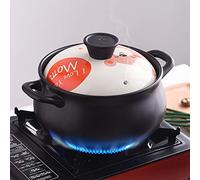 MEVZHH Tartas, Cajero de Cerámica con Tapa,Eta de Arroz de Arcillarsonal, Tazón de Piedra de Cerámica,Eta de Guisado Saludable,Eta de Sopa No Adherente,Eta de Arcilla de la Cacerola de Cocina,Eta Cali