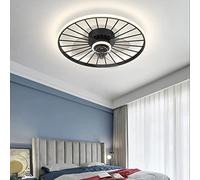 MEVZHH Ventiladores de Techo con Lámparas,Luz de Techo de Ventilador Reversible Myyingbin Ventilador de Techo Moderno con Luz Luz de Techo de Rueda Regulable con Control Remoto 6 Velocidad,Oro/Negro