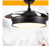 MEVZHH Ventiladores de Techo Lámparas, Ventilador de Techo Stealth Luzes Ventilador Luzes Sala de Estar Comedor Dormitorio Hogar Modernomalista Fan Serie Ultra-Delgada Salvaje/Control Remoto/42 Pulgad