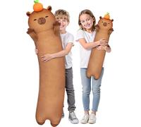 Mewaii Almohada Corporal de Capibara, 5 Tamaños, 120% Relleno Extra, Cojín Largo y Súper Suave para Niños y Gatos, Regalo Kawaii, 110 cm