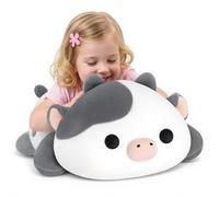 Mewaii Almohada de Peluche de Vaca Encantadora, Juguete de Relleno Blanco de Peluche Kawaii, Peluche Squishy, Almohada para Niños