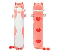 Mewaii - Almohada de Peluche para Animales (70 cm, Gato Rosa)
