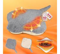 Mewaii Almohadilla de Rayas por Microondas Lindo Animal de Peluche Almohadilla de Peluche Calentamiento Menstrual Calambre Sin Sabor Regalo per Niña Niño Mujer 30CM