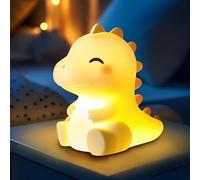 Mewaii Luz Nocturna Infantil Dinosaurio de Silicona - Lampara Quitamiedos, 3 Niveles de Brillo, 4 Sonidos Relajantes, Batería Recargable 1200 mAh, Ideal para Bebés y Niños
