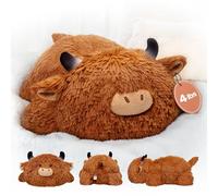 Mewaii Peluche Ansiedad Almohada de Peluche de Vaca de Montañas 58CM 4.0 Lbs Abrazando Juguetes de Animales Cojines Regalo para Mujeres Niños Niñas