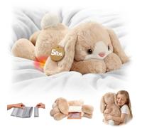 Mewaii Peluche de Conejo con Peso con Almohadilla térmica para microondas, 2,3 kg, calefactable y refrigerable, niños y Adultos (23 Pulgadas)