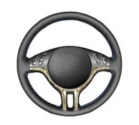 MEWANT Funda de cuero cosida a mano para volante para BMW Serie 3 E46 E46/5 2000 2001 2002 2003 2001 2005 / X5 E53 2000-2001 / Accesorios para volantes