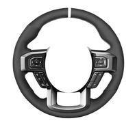 MEWANT Funda de gamuza para volante de coche para Ford F-150 Raptor 2015-2020 para accesorios de cubierta de volante de coche