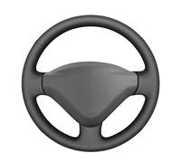 MEWANT Funda de piel sintética cosida a mano para volante de coche para Peugeot 206 (206+/206 Plus) 2009-2012/207/207 CC/207 SW/Expert (Expert Tepee)/Partner/Partner Tepee/Citroen Berlingo/Jumpy/Fiat