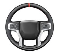 MEWANT Funda de volante cosida a mano para Chevrolet Silverado 1500 2019-2024/Silverado 2500 2020-2024/Silverado 3500 2020-2024/Blazer 2019-2024/Suburban 2021-2024/Tahoe