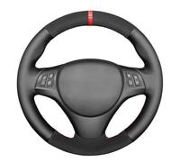 MEWANT Funda de volante cosida a mano para serie 1 E87, E81, 1, E88, 1 serie M E82, 3 E90, E91 (Touring), E92 Coupé, E93, X1, E84, M3, E90, E92