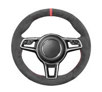 Mewant - Funda de volante de coche cosida a mano para Porsche 718 Boxster 2016-2022/718 Cayman 2017-2022 / Cayenne 2014-2022/ Panamera/Macan / 911 2015-2019/918 Spyder