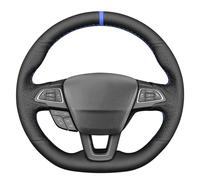 MEWANT Funda para volante cosida a mano para Ford Focus MK3 ST 2015-2018/Focus RS 2016-2018, accesorios para volante para Ford Focus MK3 ST
