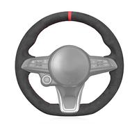 MEWANT Funda para volante de coche cosida a mano para Alfa Romeo Giulia 2020-2022 / Stelvio 2020-2022 / Tonale 2022 (no apta para la versión Quadrifoglio)