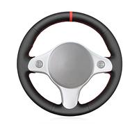 MEWANT Funda para volante de coche de piel auténtica cosida a mano para Alfa Romeo 159 2006-2012 / Brera 2006-2011 / Spider 2006-2011 accesorios para volante