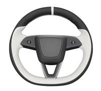 MEWANT Funda para volante de piel auténtica con costuras para Tesla Model 3 Highland 2023-2025/Model Y 2025 Highland para Tesla Model 3/Model Y Accesorios (estilo 3D)